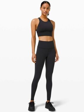 NWOT Lululemon Wunder Train Longline Bra Medium Support, C/D Cup Black Size 8